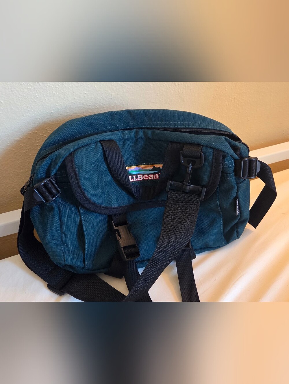 L.L. Bean Vintage Teal Belt Bag with OG Logo